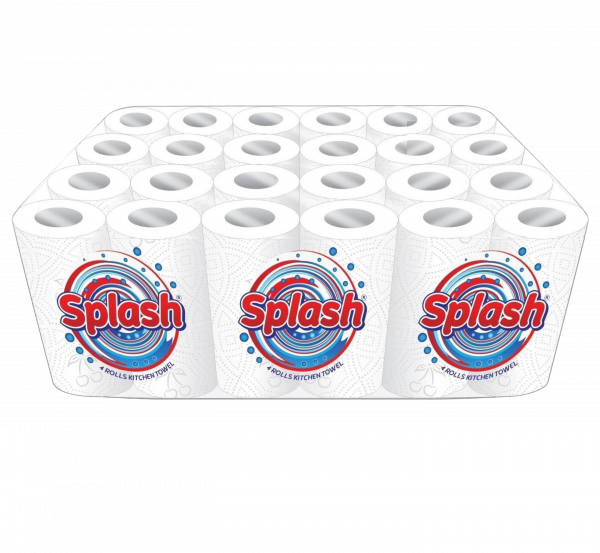 Splash Kitchen Roll 4pk x 6